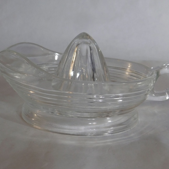 Vintage 40s Manhattan Grapefruit Orange Lemon Juicer Reamer Bowl Anchor Hocking - Picture 4 of 6